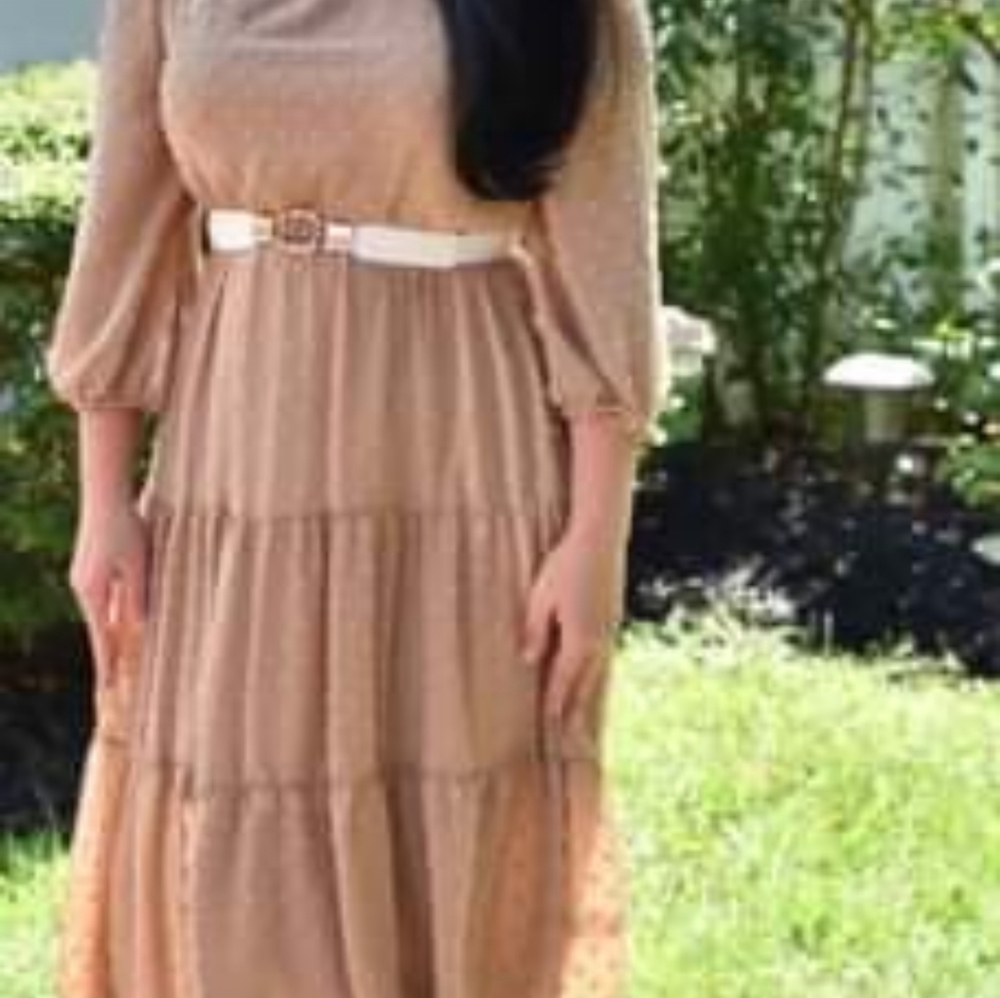 Dot shiffon dress